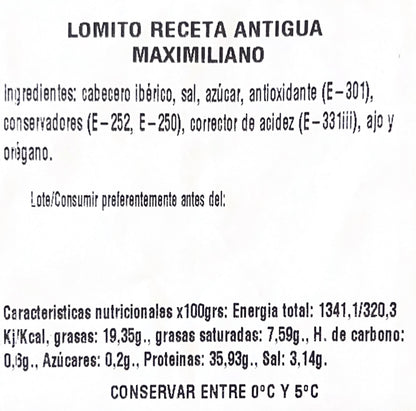 Confezione da 100 gr. di lombo di maiale affettato a macchina, vecchia ricetta